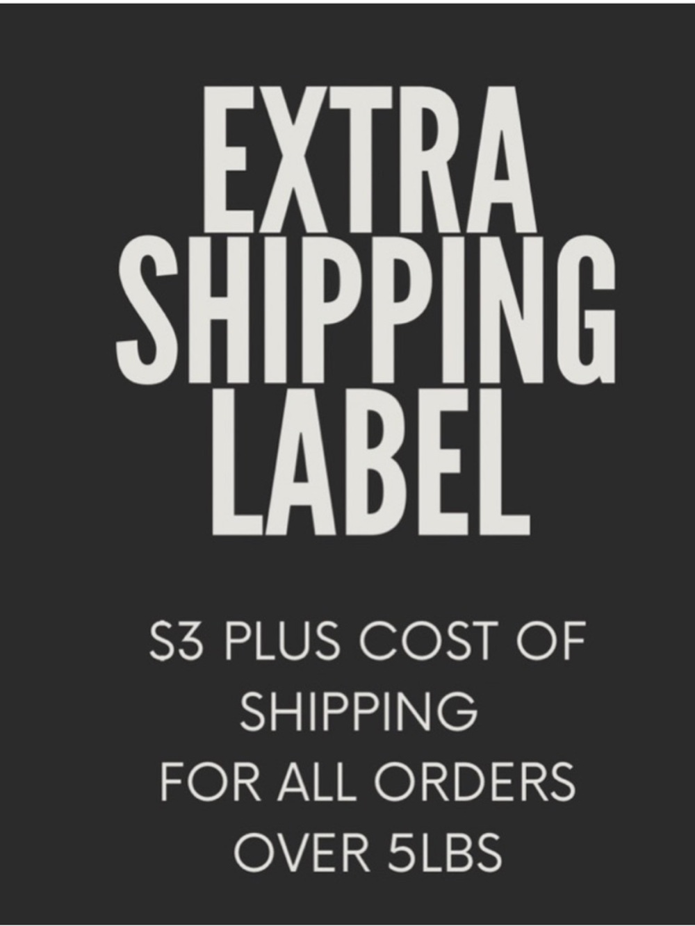 Extra Shipping Label - Black & White Graphic